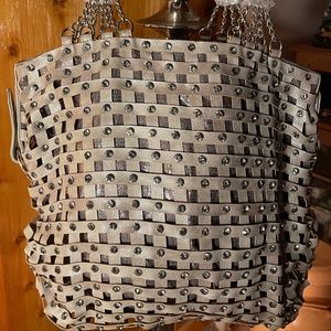 TAUPE RHINESTONE BAG
